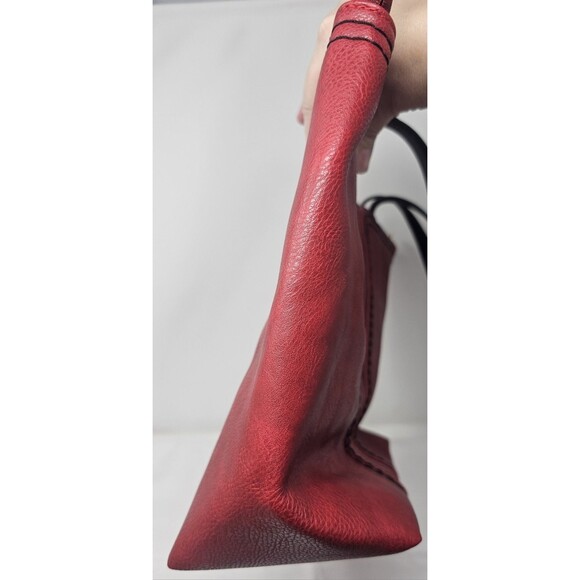 Montana West Faux Leather Oversized Hobo Tote Shoulder Satchel Bag Dahila Red - Picture 4 of 14